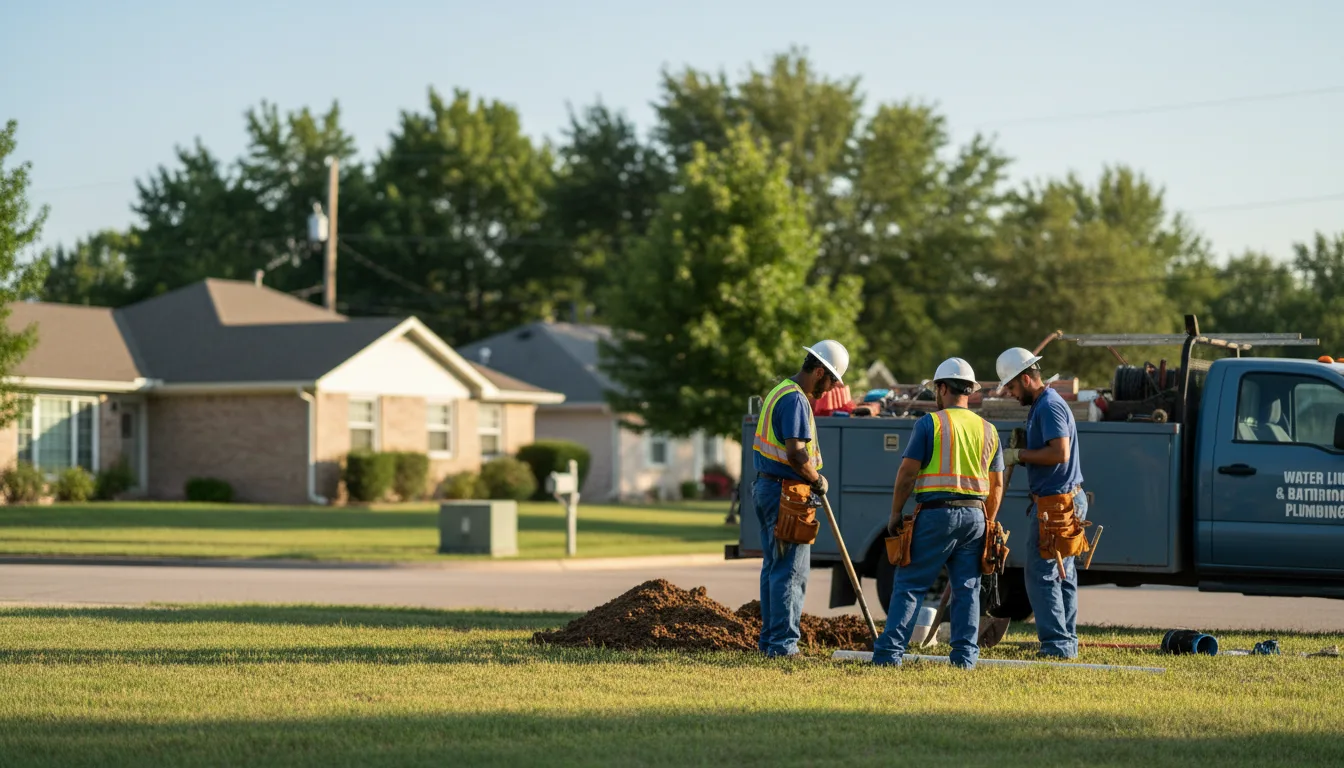 Residential water line and bathroom plumbing service in Ruston, LA